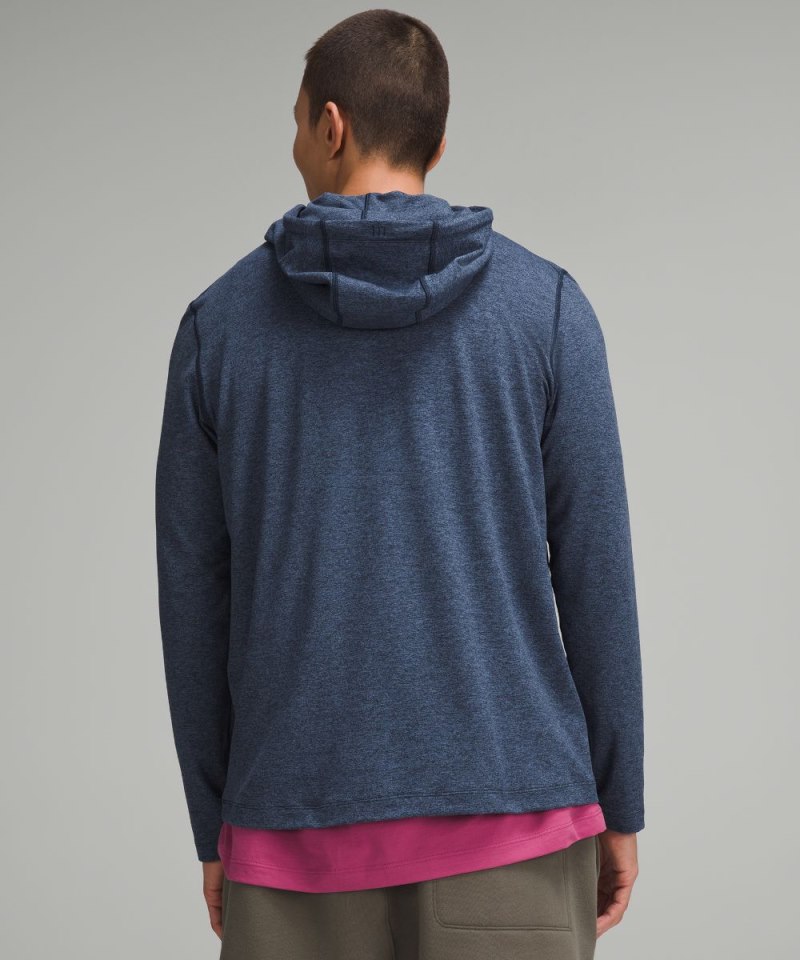 Lululemon Soft Jersey Pullover Hoodie Heathered Mineral Blue / Heathered True Navy Online Outlet Sale