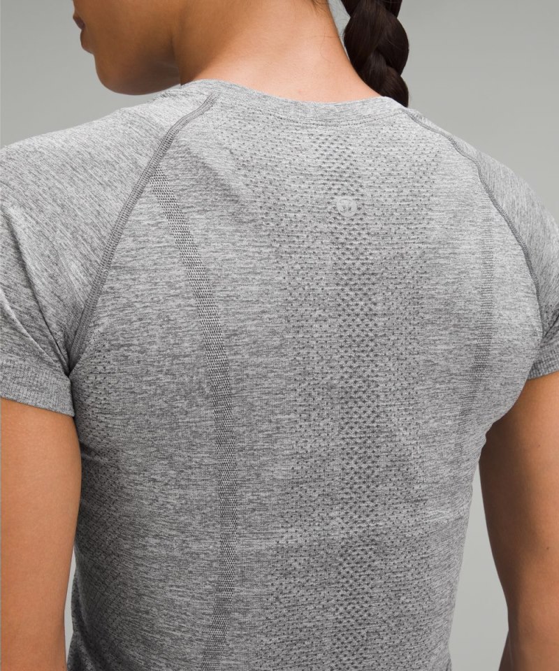 Lululemon Swiftly Tech Short-Sleeve Shirt 2.0 *Hip Length Slate / White Online Outlet Sale