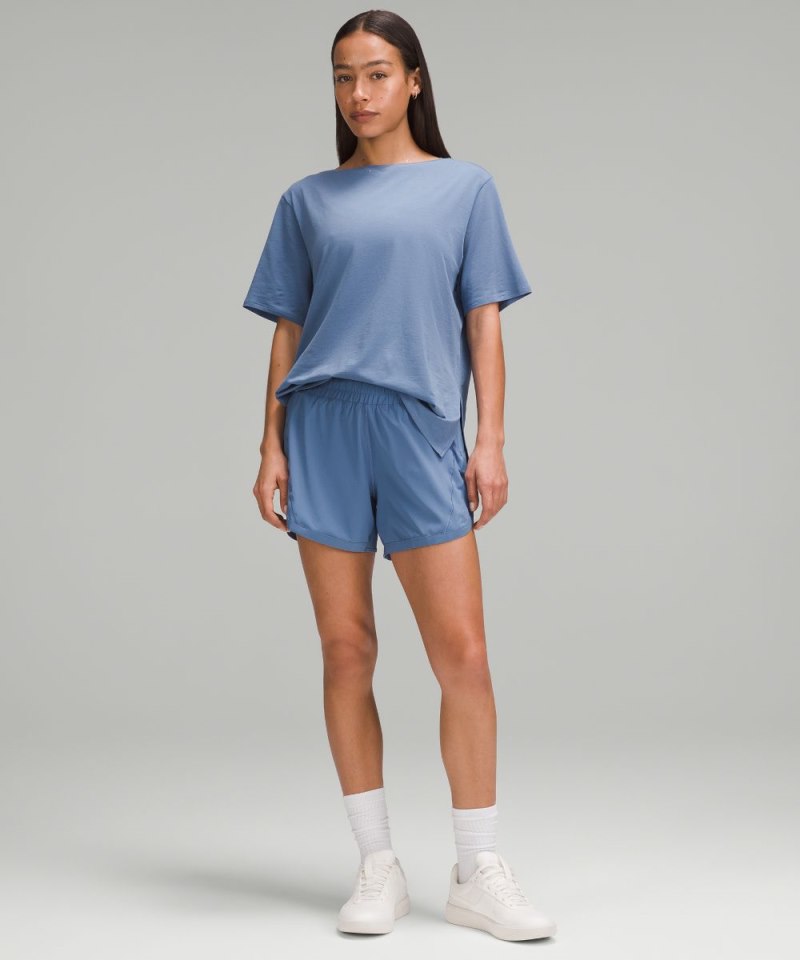 Lululemon Relaxed-Fit Boatneck T-Shirt Oasis Blue Online Outlet Sale