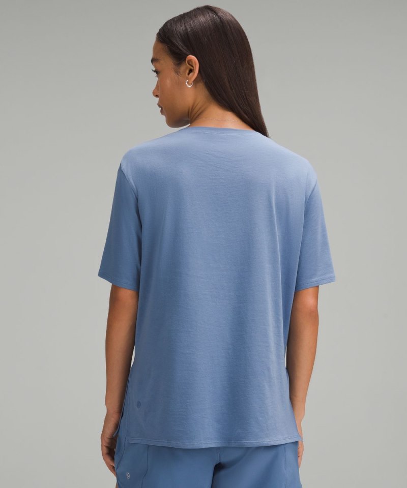 Lululemon Relaxed-Fit Boatneck T-Shirt Oasis Blue Online Outlet Sale