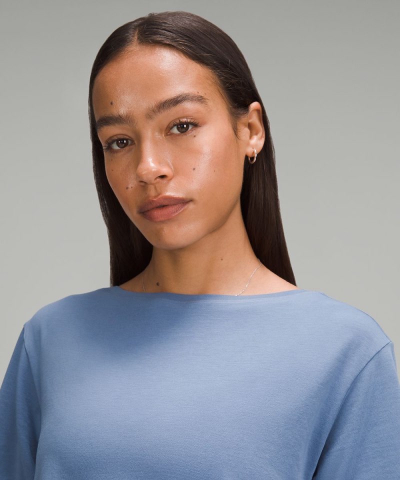 Lululemon Relaxed-Fit Boatneck T-Shirt Oasis Blue Online Outlet Sale