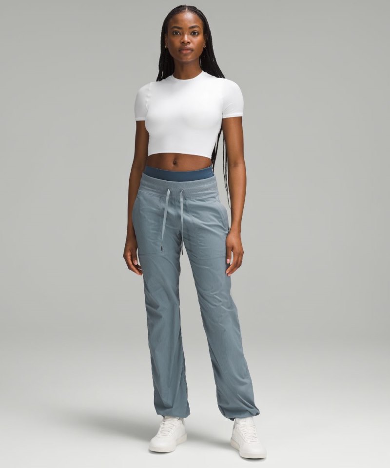 Lululemon Wundermost Ultra-Soft Nulu Crewneck Cropped T-Shirt White Online Outlet Sale