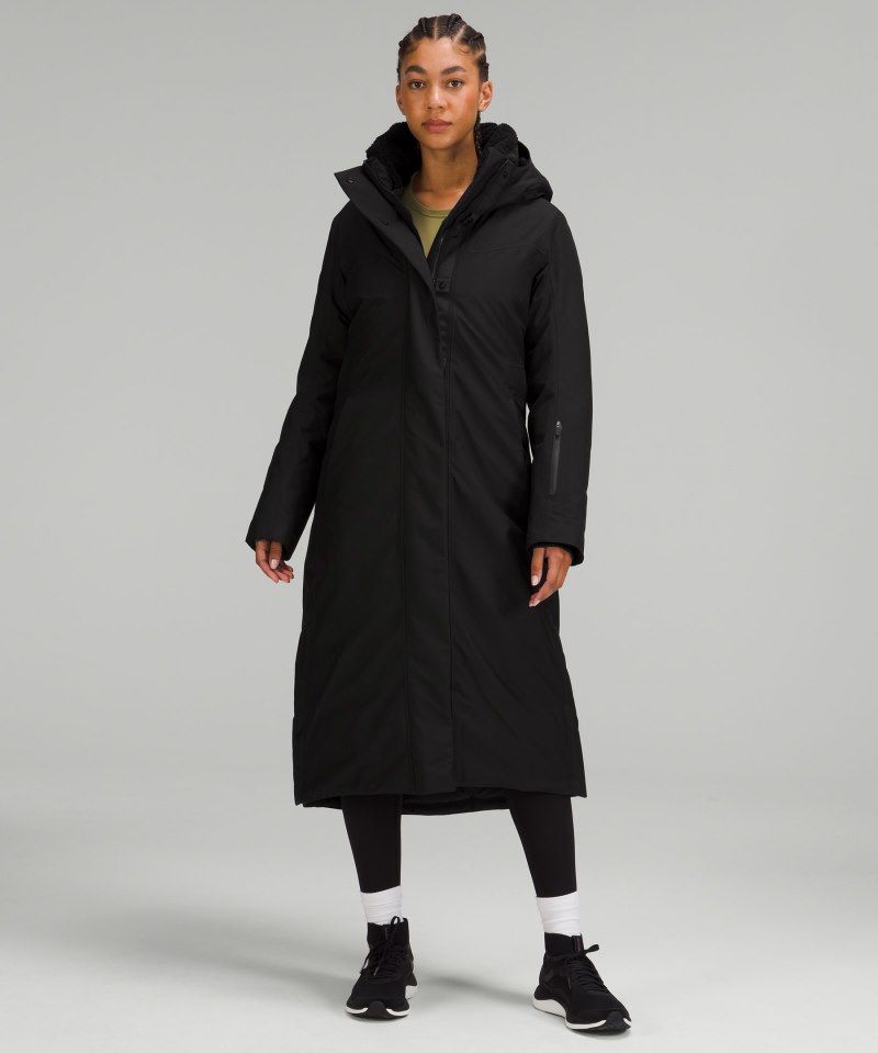 Lululemon Snow Warrior Long Parka Black Online Outlet Sale