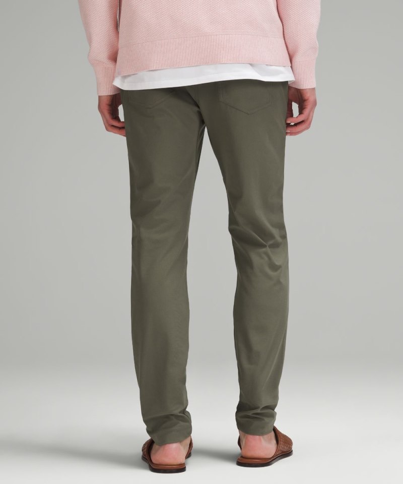 Lululemon ABC Skinny-Fit 5 Pocket Pant 34"L *Warpstreme Army Green Online Outlet Sale