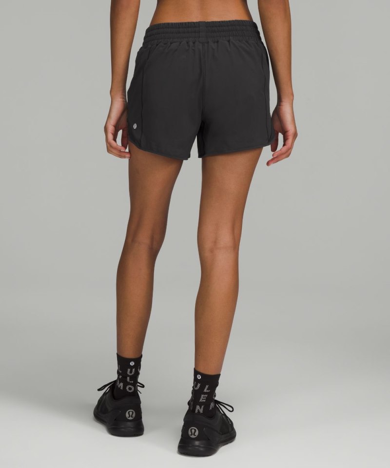 Lululemon Hotty Hot High-Rise Lined Short 4" Black Online Outlet Sale