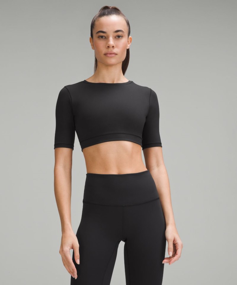 Lululemon Wunder Train Super-Cropped T-Shirt Black Online Outlet Sale