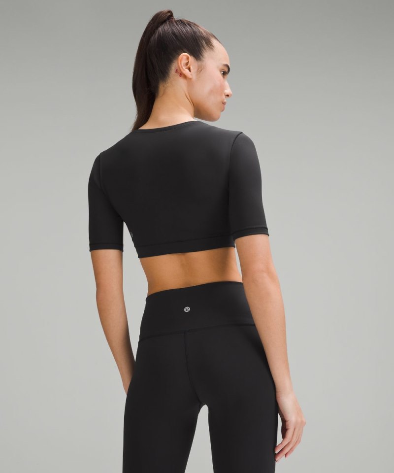 Lululemon Wunder Train Super-Cropped T-Shirt Black Online Outlet Sale