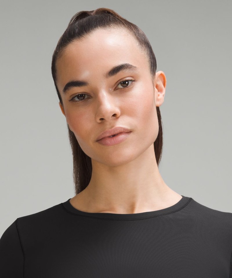 Lululemon Wunder Train Super-Cropped T-Shirt Black Online Outlet Sale