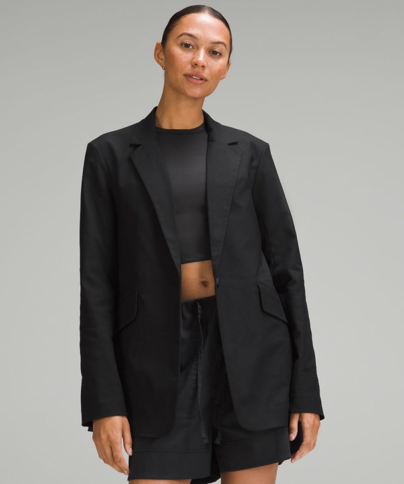 Lululemon Relaxed-Fit Twill Blazer Black Online Outlet Sale