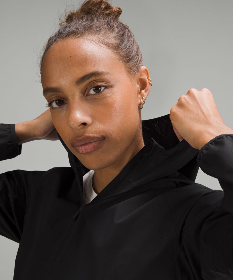 Lululemon Ventilated Packable Trail Running Jacket Black Online Outlet Sale