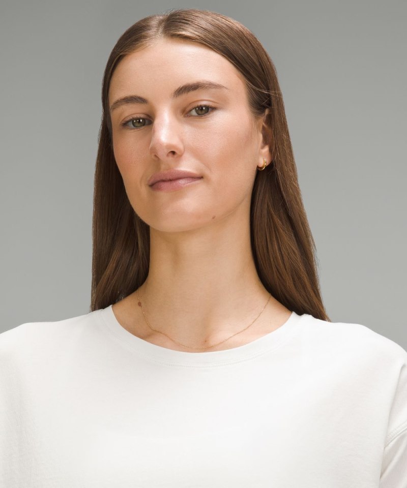 Lululemon Cates Cropped T-Shirt Bone Online Outlet Sale