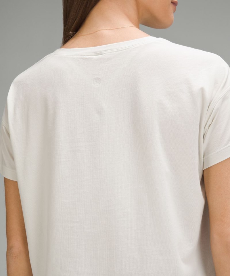 Lululemon Cates Cropped T-Shirt Bone Online Outlet Sale