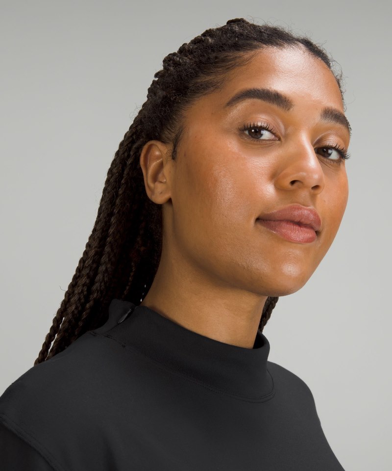 Lululemon Rulu Running Long-Sleeve Mock-Neck Shirt Black Online Outlet Sale