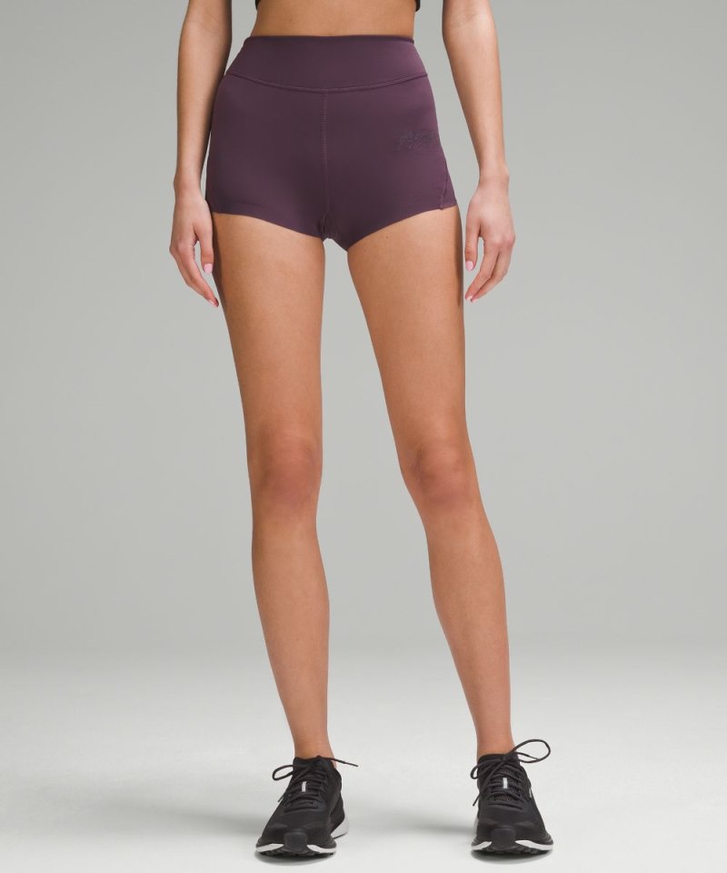 Lululemon Nulux Tight-Fit High-Rise Track Short 2.5" Grape Thistle Online Outlet Sale