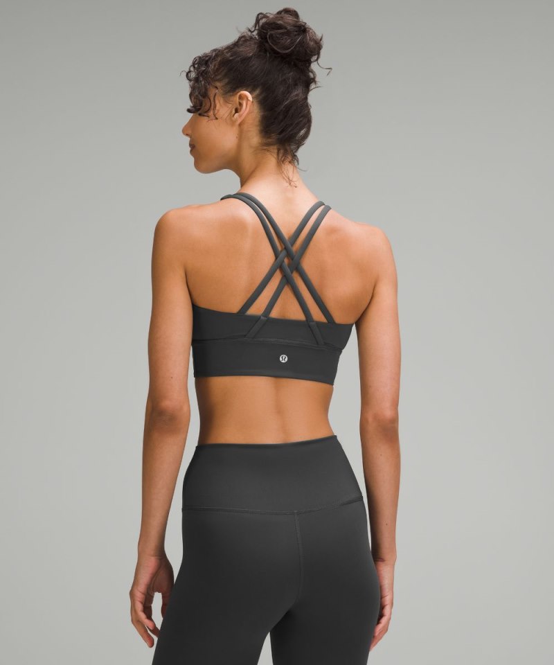 Lululemon lululemon Energy Longline Bra *Medium Support, B–D Cups Graphite Grey Online Outlet Sale