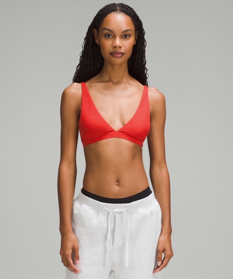 Lululemon Wundermost Ultra-Soft Nulu Triangle Bralette A–D Cups Grenadine Red Online Outlet Sale