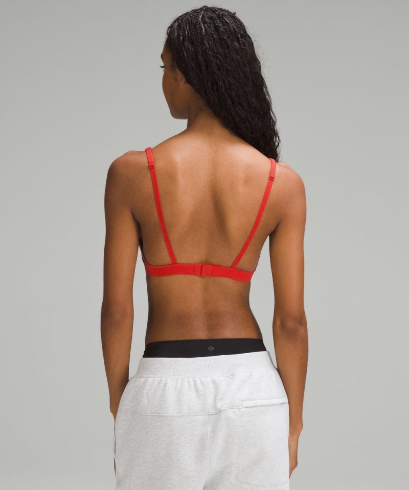 Lululemon Wundermost Ultra-Soft Nulu Triangle Bralette A–D Cups Grenadine Red Online Outlet Sale