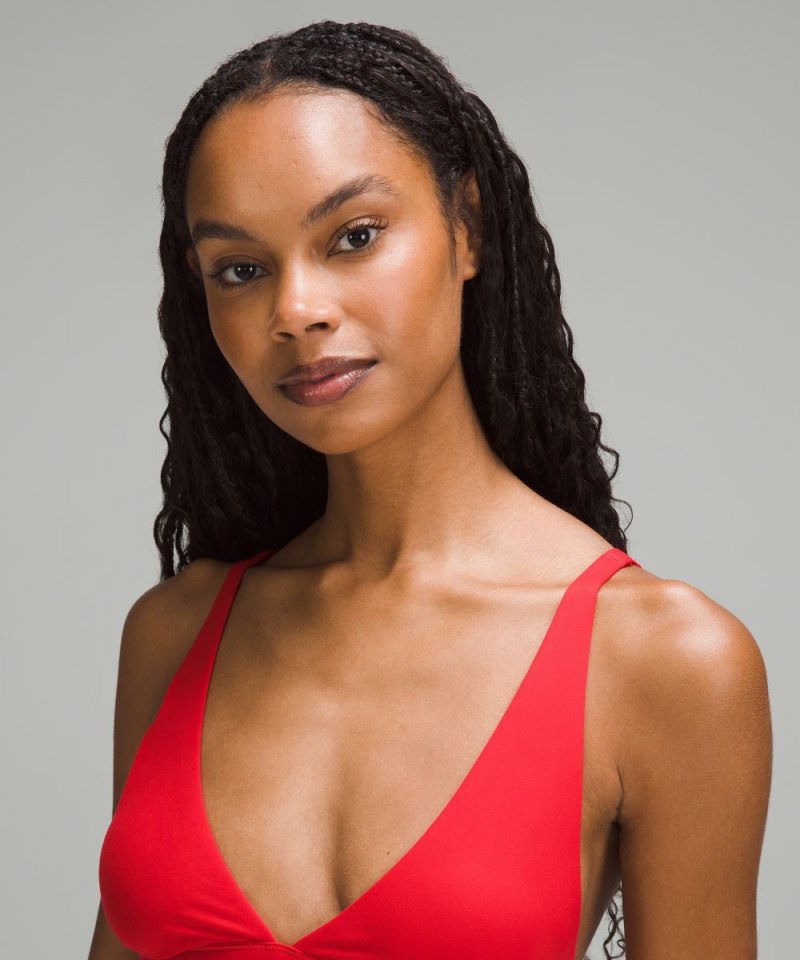 Lululemon Wundermost Ultra-Soft Nulu Triangle Bralette A–D Cups Grenadine Red Online Outlet Sale