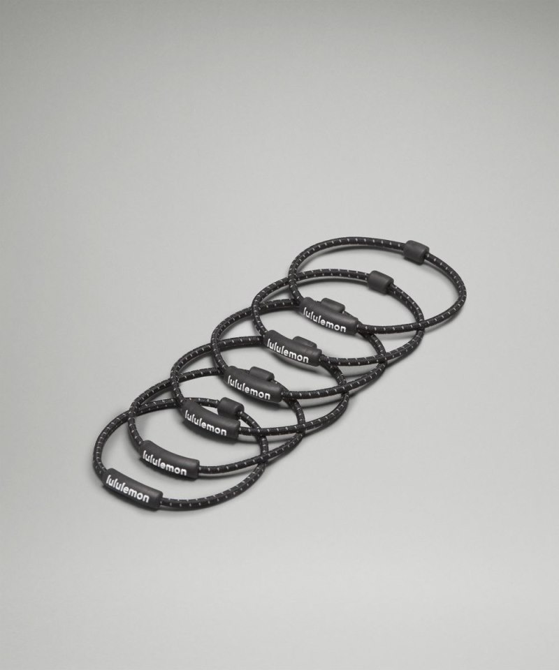 Lululemon Wordmark Hair Ties *6 Pack Black / Black / Black / Black / Black / Black Online Outlet Sale