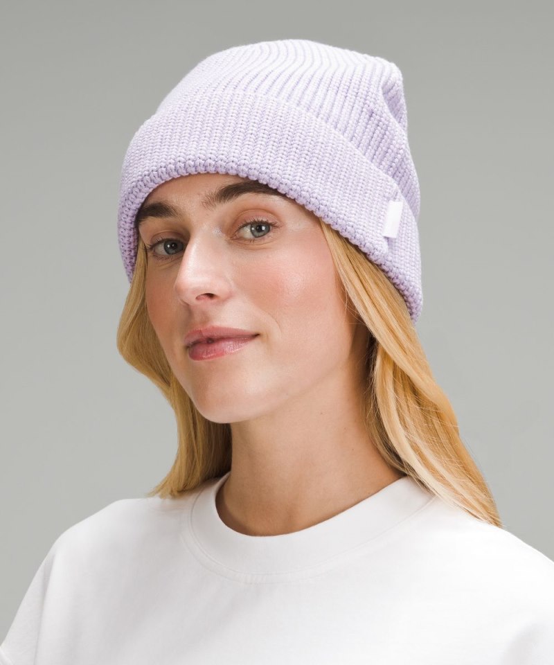 Lululemon Close-Fit Cotton-Blend Ribbed Beanie Lilac Ether Online Outlet Sale