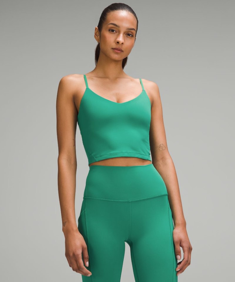 Lululemon lululemon Align™ Cropped Cami Tank Top *A / B Cup Cascadia Green Online Outlet Sale
