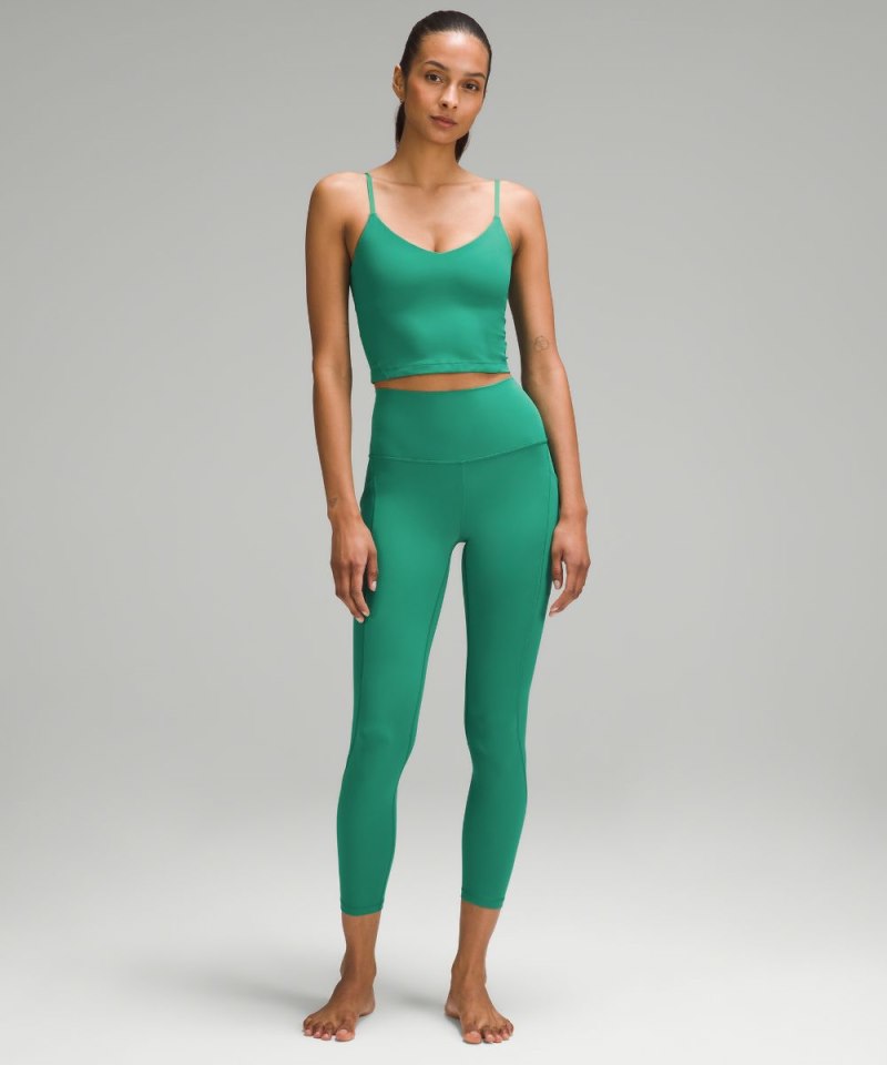 Lululemon lululemon Align™ Cropped Cami Tank Top *A / B Cup Cascadia Green Online Outlet Sale