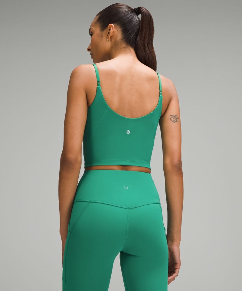 Lululemon lululemon Align™ Cropped Cami Tank Top *A / B Cup Cascadia Green Online Outlet Sale