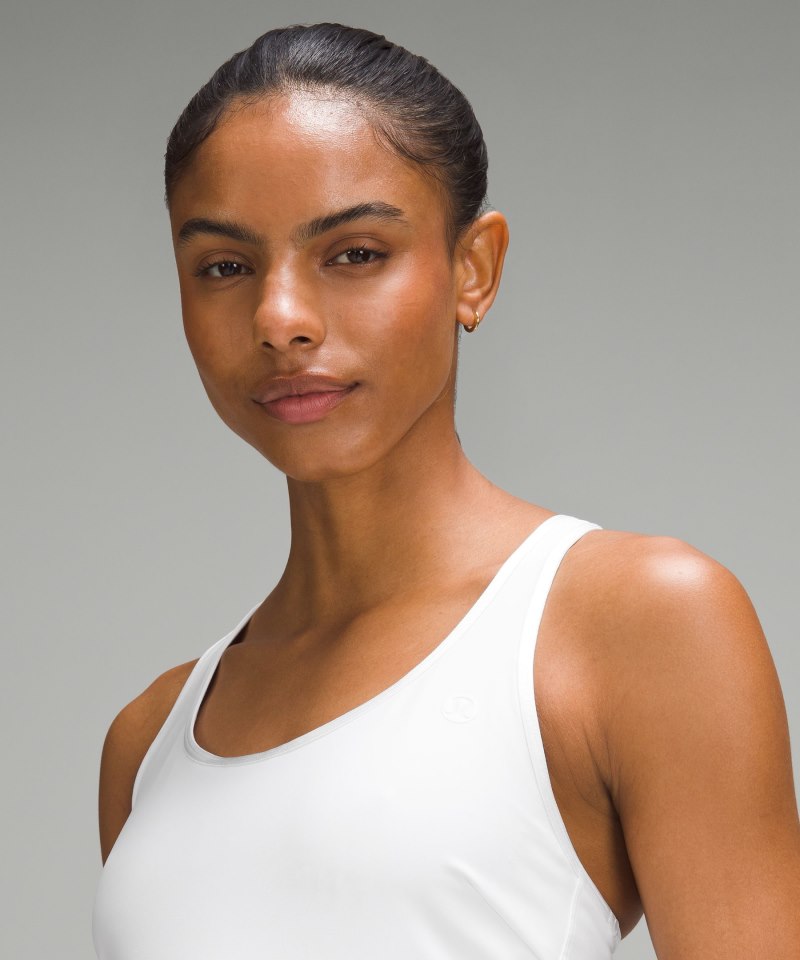 Lululemon Scoop-Neck Pleated Linerless Tennis Dress White Online Outlet Sale