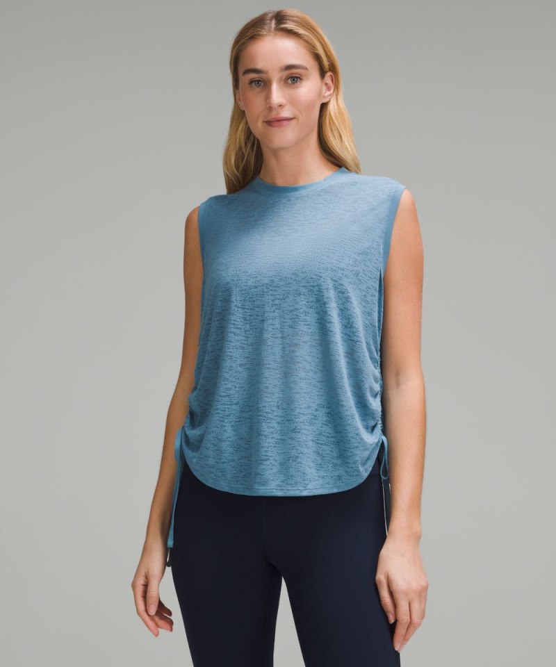 Lululemon Side-Cinch Tank Top Utility Blue Online Outlet Sale