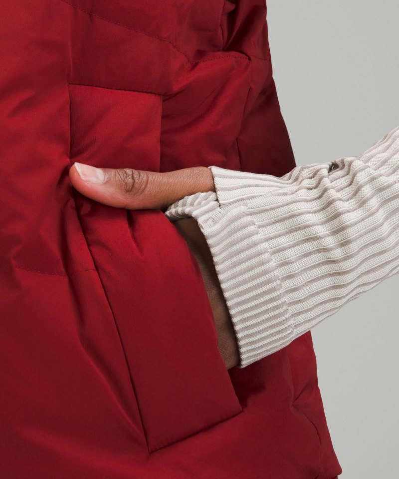 Lululemon Transformable Parka Dark Sport Red Online Outlet Sale