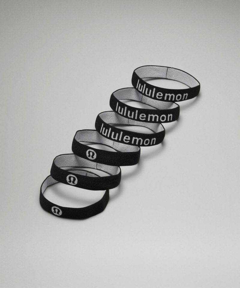 Lululemon Flat Hair Elastics *6 Pack Black / Black / Black / Black / Black / Black Online Outlet Sale