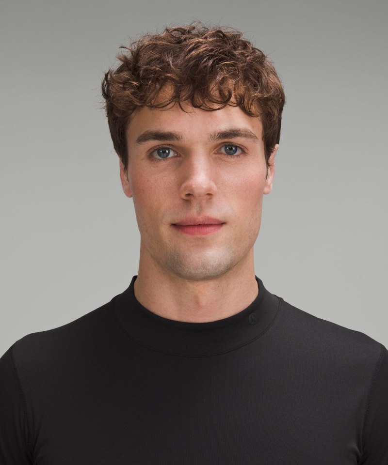 Lululemon Mockneck Golf Long-Sleeve Baselayer Black Online Outlet Sale