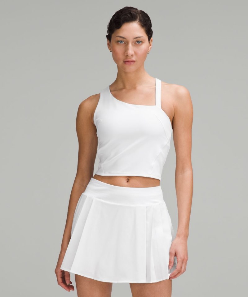 Lululemon Everlux Asymmetrical Tennis Tank Top White Online Outlet Sale