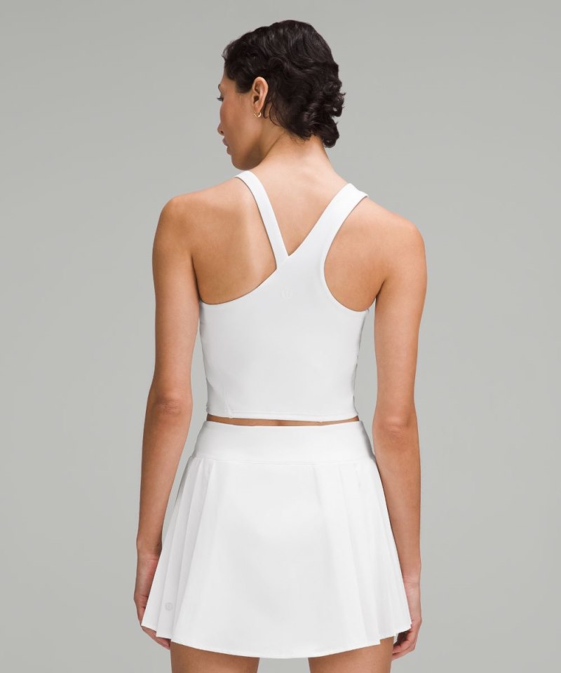 Lululemon Everlux Asymmetrical Tennis Tank Top White Online Outlet Sale