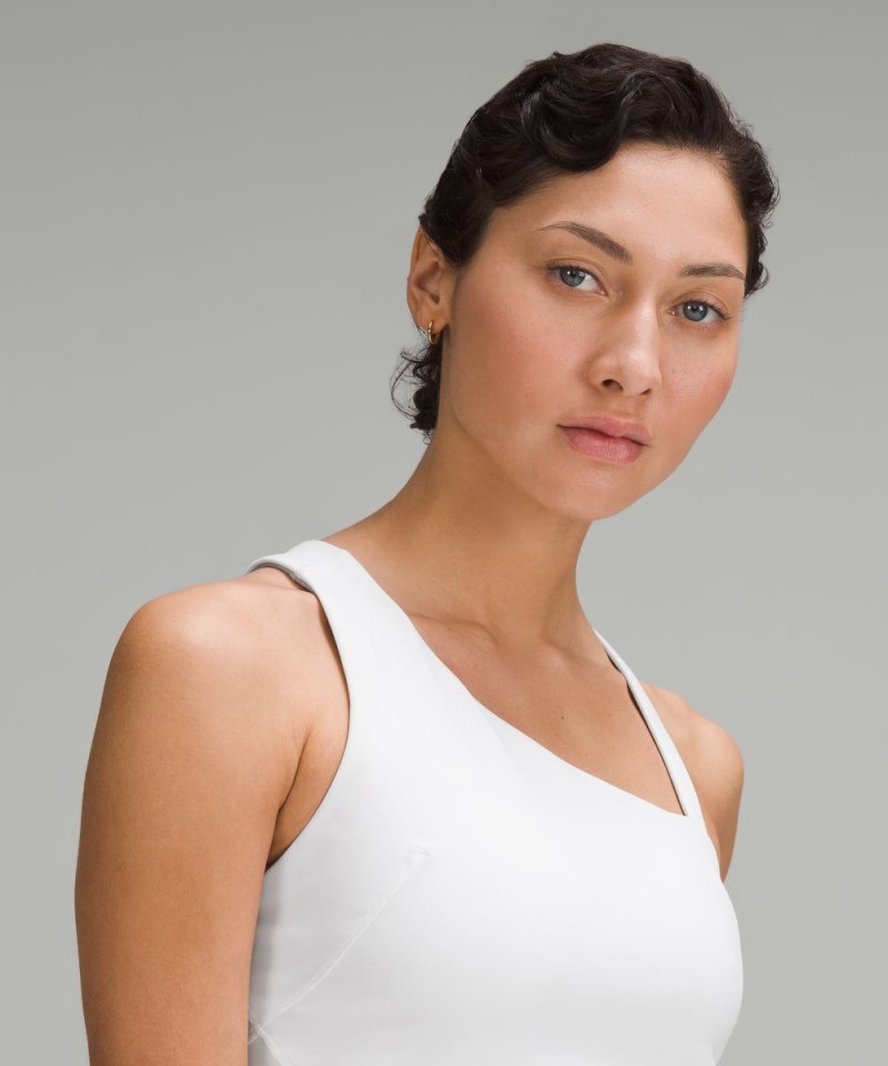 Lululemon Everlux Asymmetrical Tennis Tank Top White Online Outlet Sale