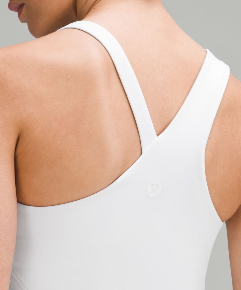Lululemon Everlux Asymmetrical Tennis Tank Top White Online Outlet Sale