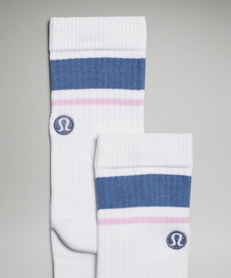 Lululemon Women's Daily Stride Ribbed Comfort Crew Socks *Stripe #N / A Online Outlet Sale