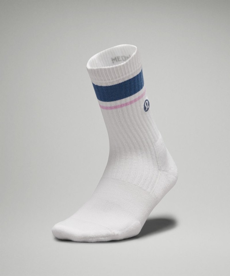 Lululemon Women's Daily Stride Ribbed Comfort Crew Socks *Stripe #N / A Online Outlet Sale