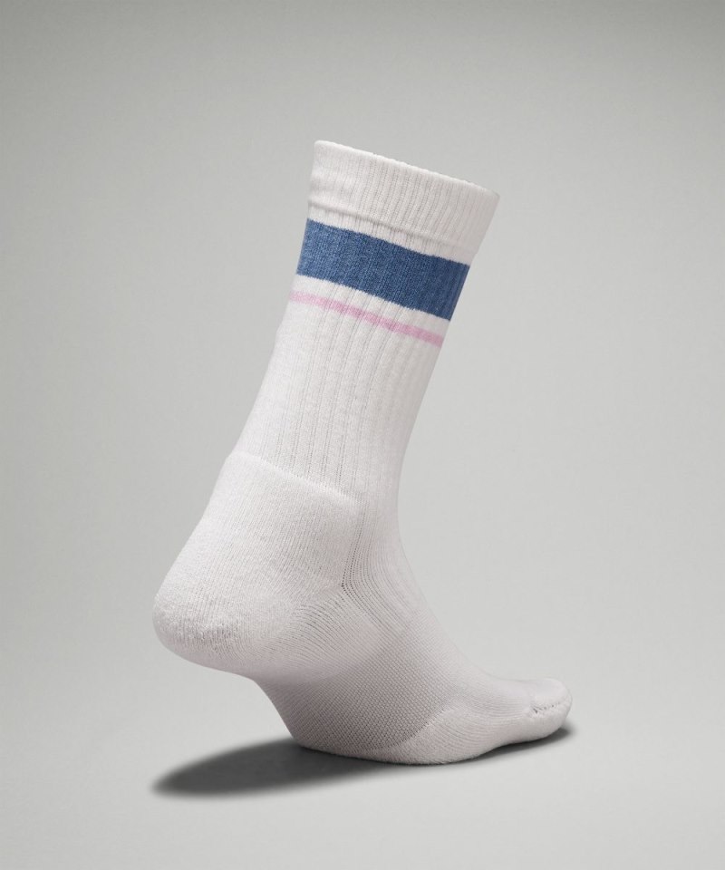 Lululemon Women's Daily Stride Ribbed Comfort Crew Socks *Stripe #N / A Online Outlet Sale