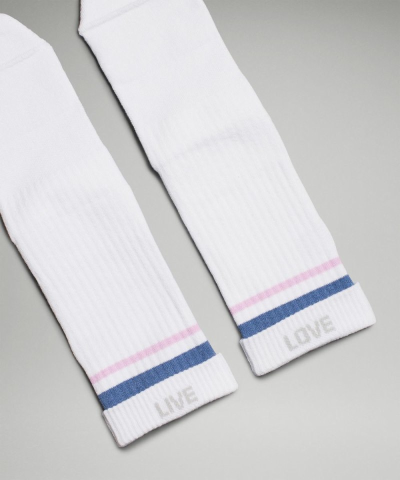 Lululemon Women's Daily Stride Ribbed Comfort Crew Socks *Stripe #N / A Online Outlet Sale