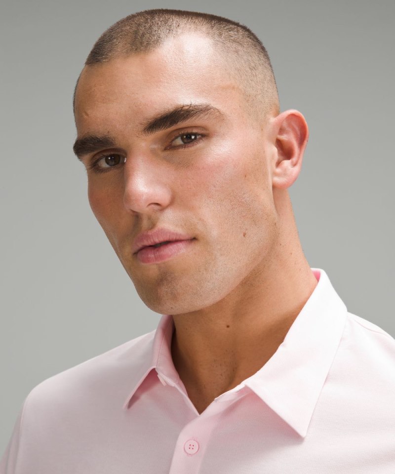 Lululemon Commission Long-Sleeve Shirt *Oxford Strawberry Milkshake / White Online Outlet Sale