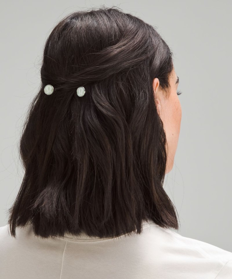 Lululemon Logo Bobby Pins *2 Pack Kohlrabi Green Online Outlet Sale