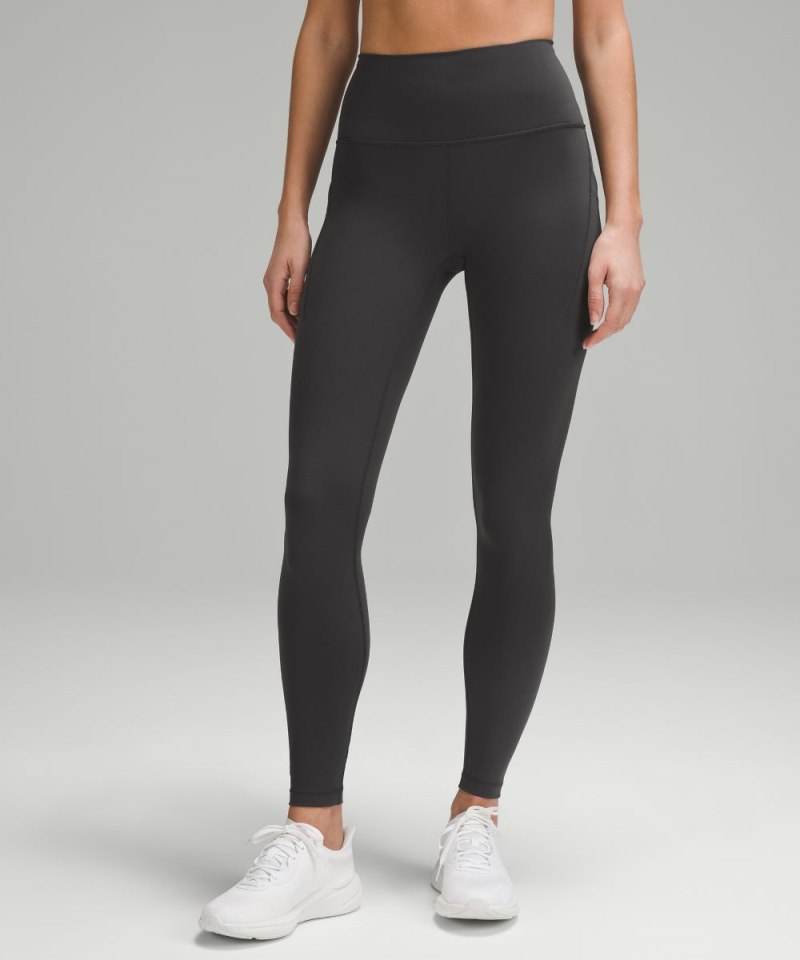 Lululemon Wunder Train High-Rise Tight with Pockets 28" Graphite Grey Online Outlet Sale