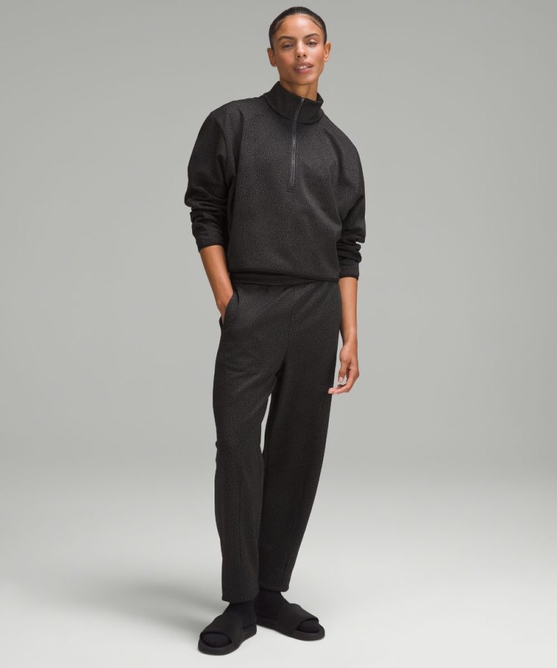 Lululemon lululemon lab Double-Knit Jacquard Half Zip Leopardo Mini Jacquard Graphite Grey Black Online Outlet Sale