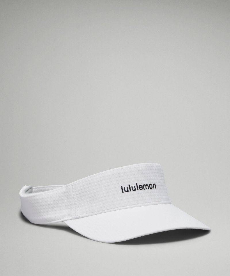 Lululemon Removable Sweatband All-Sport Visor *Wordmark White / Black Online Outlet Sale