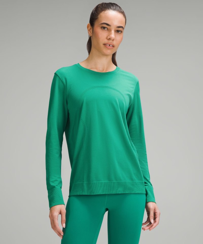 Lululemon Swiftly Relaxed Long-Sleeve Shirt Cascadia Green / Cascadia Green Online Outlet Sale