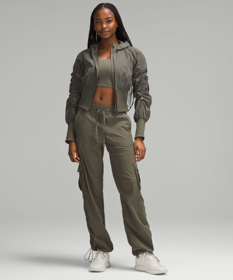 Lululemon Dance Studio Relaxed-Fit Mid-Rise Cargo Pant Army Green Online Outlet Sale