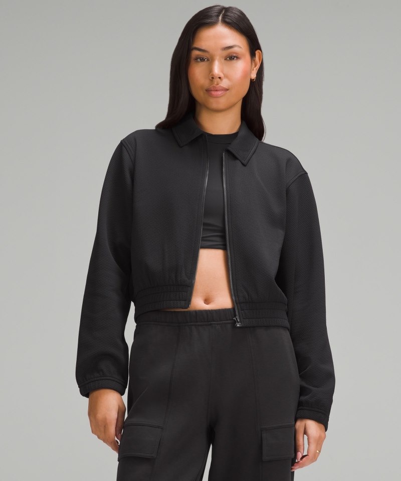 Lululemon Bubble-Knit Zip Up Black Online Outlet Sale