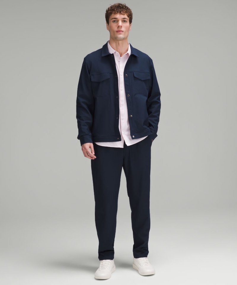 Lululemon New Venture Classic-Fit Long-Sleeve Shirt Inline Stripe White Heathered Pink Peony Online Outlet Sale
