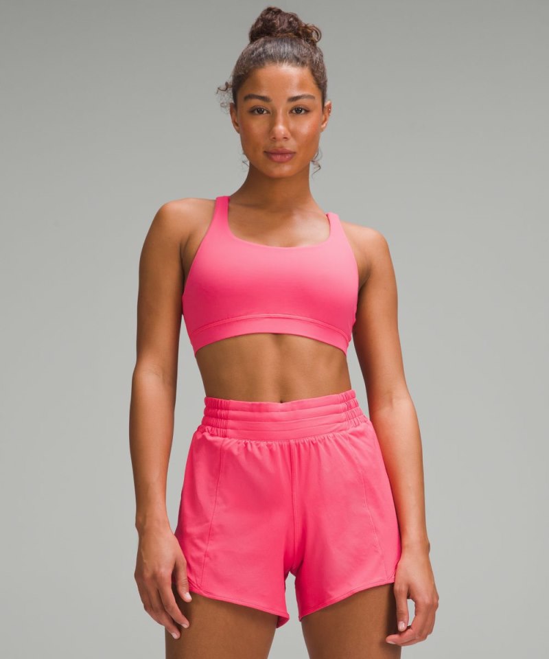 Lululemon lululemon Energy Bra *Medium Support, B–D Cups Glaze Pink Online Outlet Sale